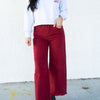 Pass The Wine By Risen - Tummy Control Wide Leg Pants - Wine