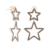 Asteria Earrings - Metallic Linen