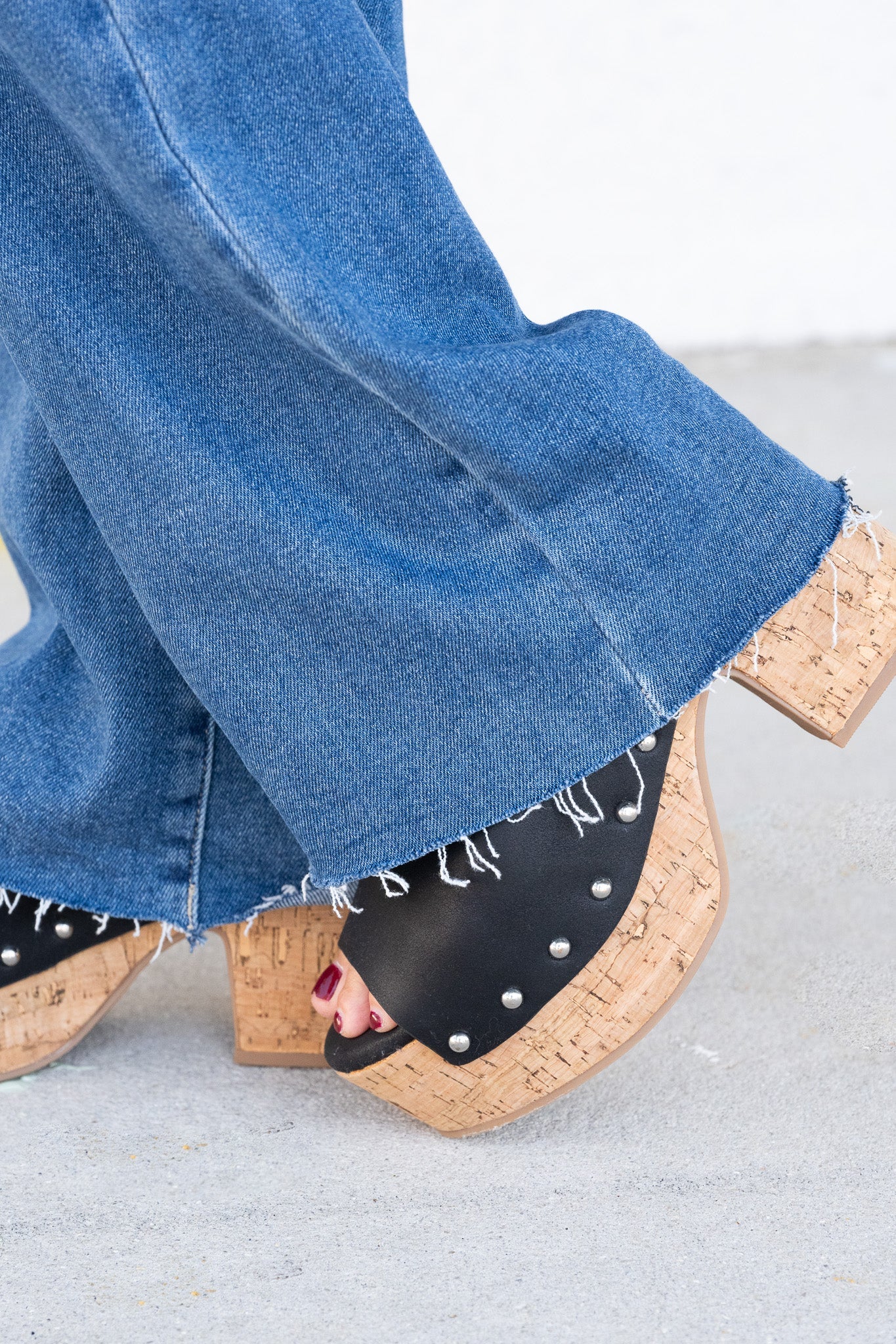 Sassy & Classy By Risen - High Rise Bootcut Double Button Jeans