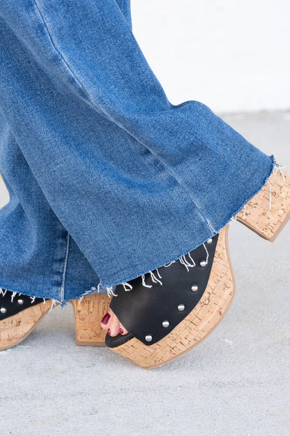 Sassy & Classy By Risen - High Rise Bootcut Double Button Jeans