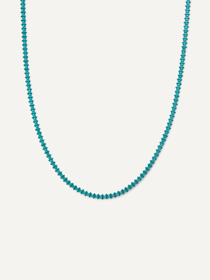 Maddie Necklace - Metallic Teal