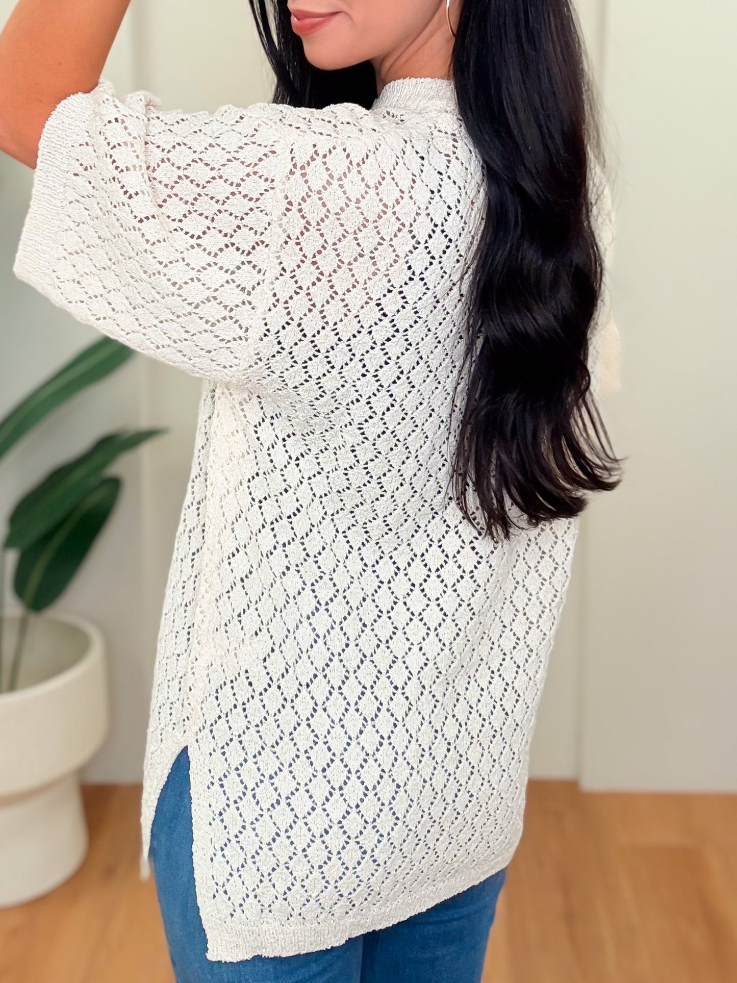 All Over Sweater Cover Up Top - 2 Colors!