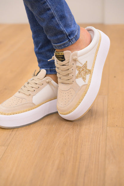 Vintage Havana Val Sneaker - Taupe Raffia