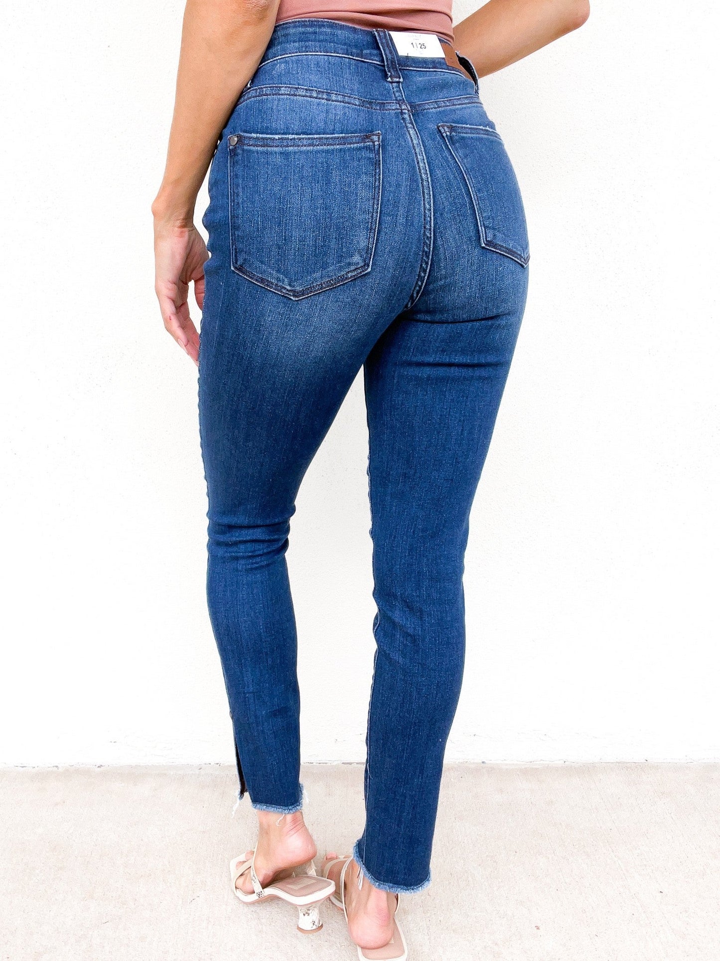 Judy Blue High Waist Side Slit Skinny Jeans