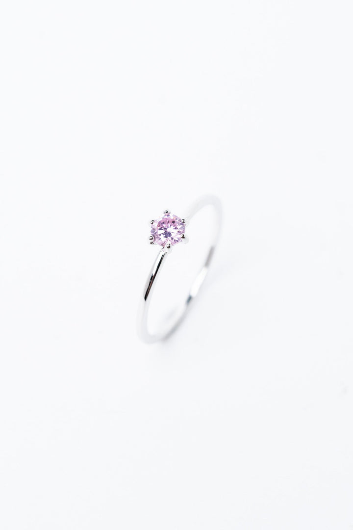 Calla Ring - Silver Tickle Me Pink