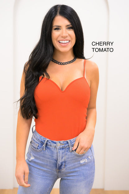 Smoothing You Out Padded Bodysuit - 7 Colors!