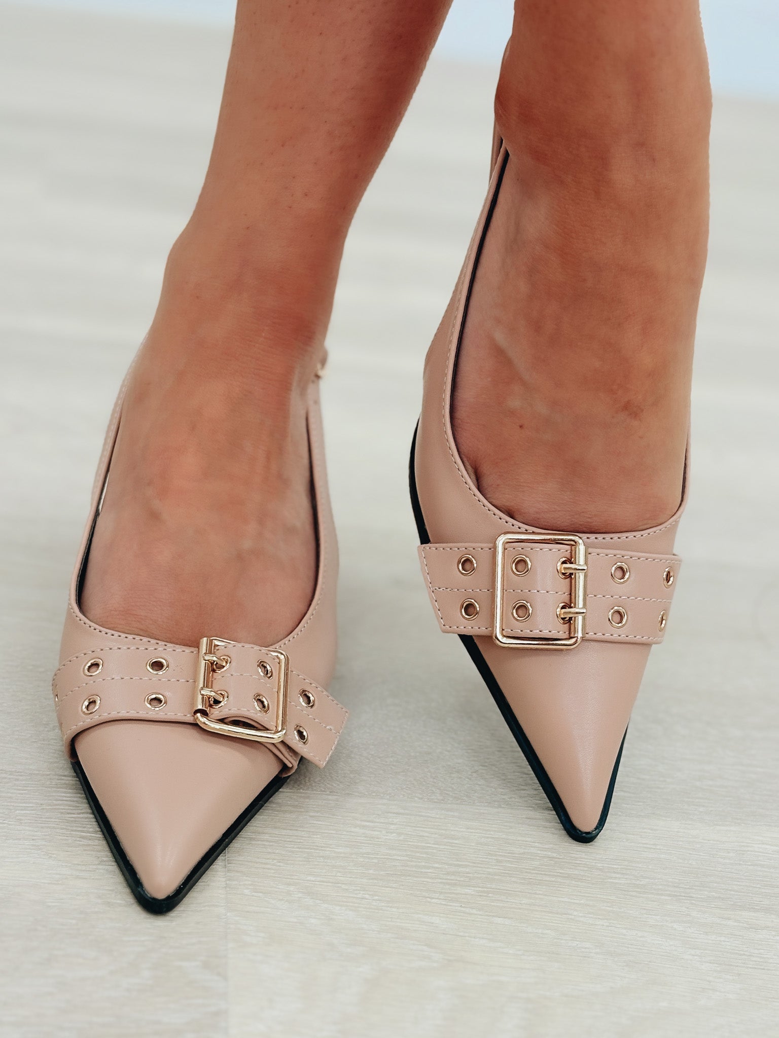 Verity Slingback High Heel - Beige