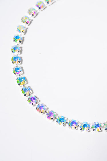 Ava Necklace - Liquid Metallic Pearl White AB