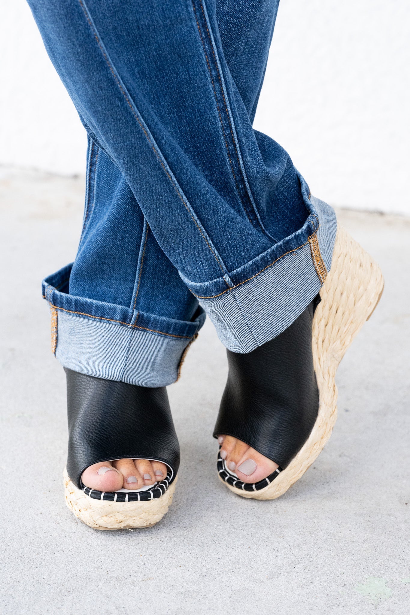 Judy Blue Sweet Cheeks High Rise Cuffed Straight Jeans