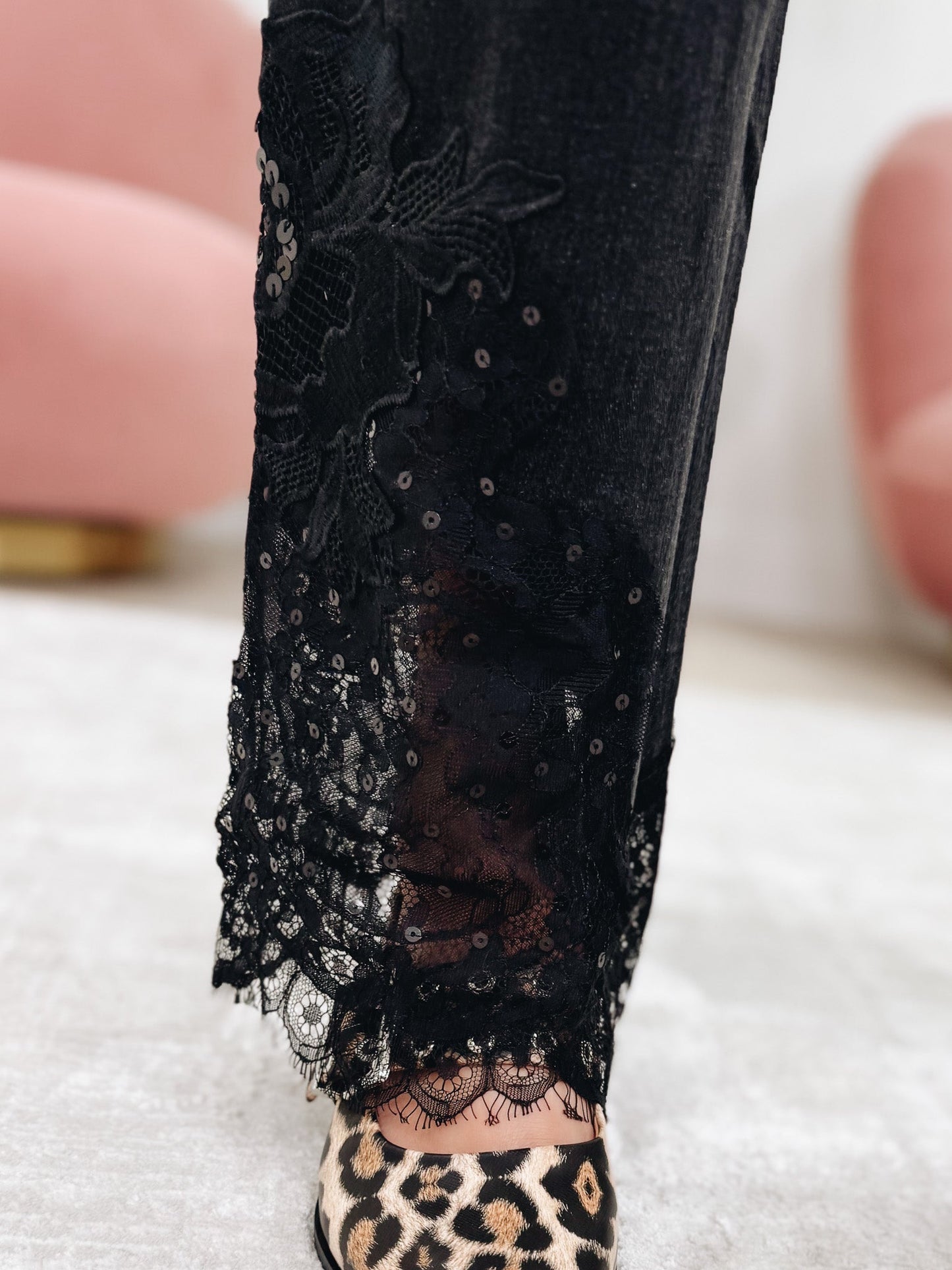 Sweet Piece By BAR Label - Mid Rise Lace Detail Jeans