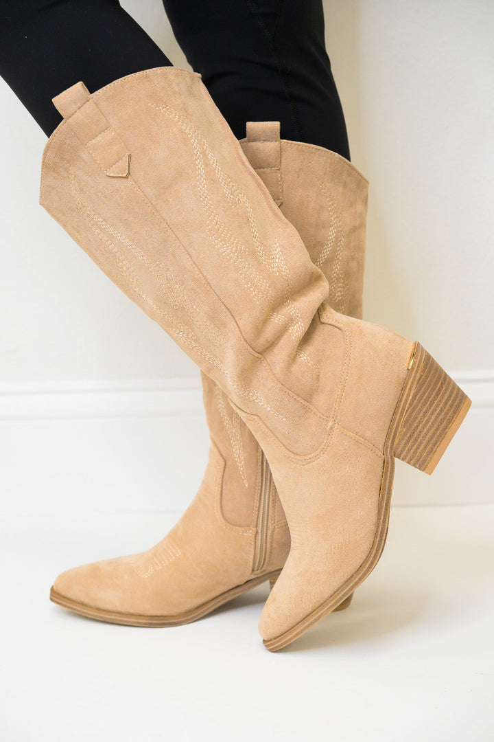 Corky's Headliner Boots - Sand Faux Suede