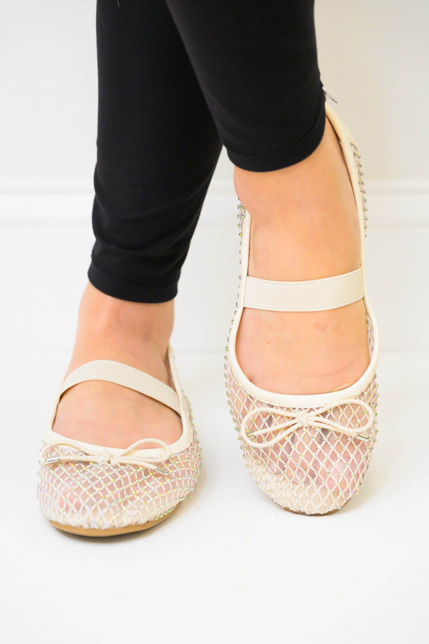 MIA Unica Flats - Bone Mesh