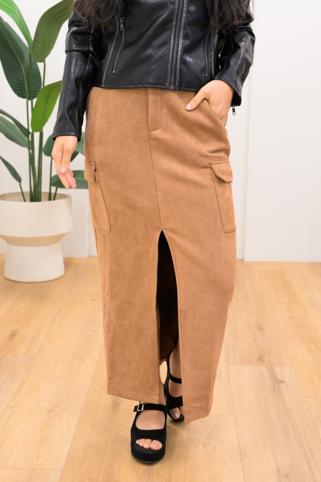 Much Love Suede Midi Skirt - 3 Colors!