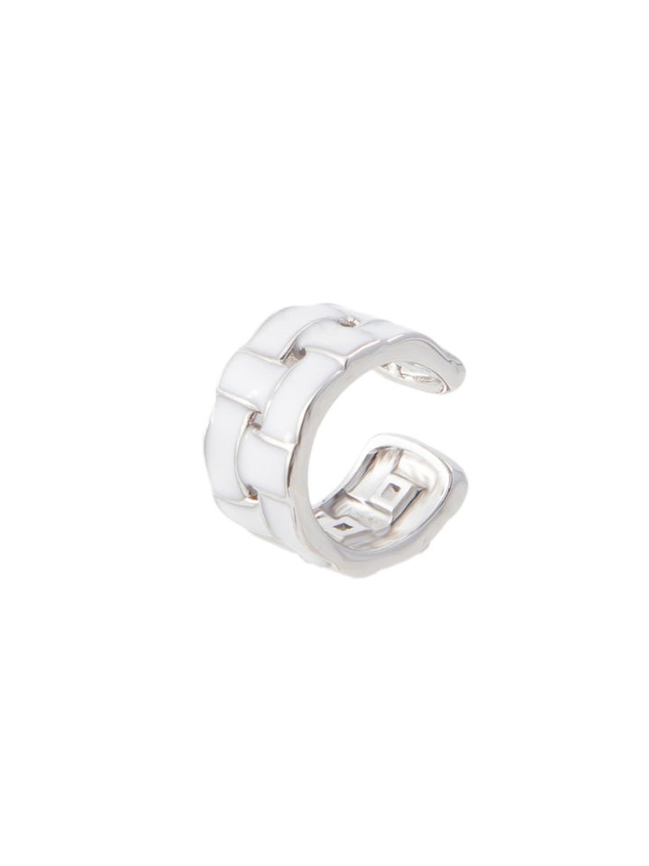 Barbados Ear Cuff - Silver White