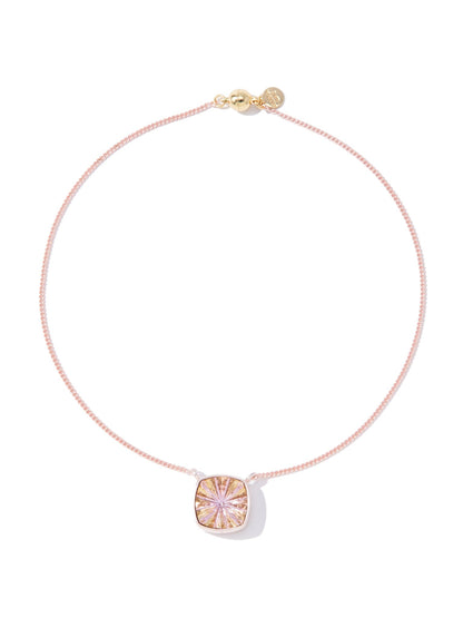 Barcelona Necklace - Metallic Coconut Pink Moon - By Alexa Rae