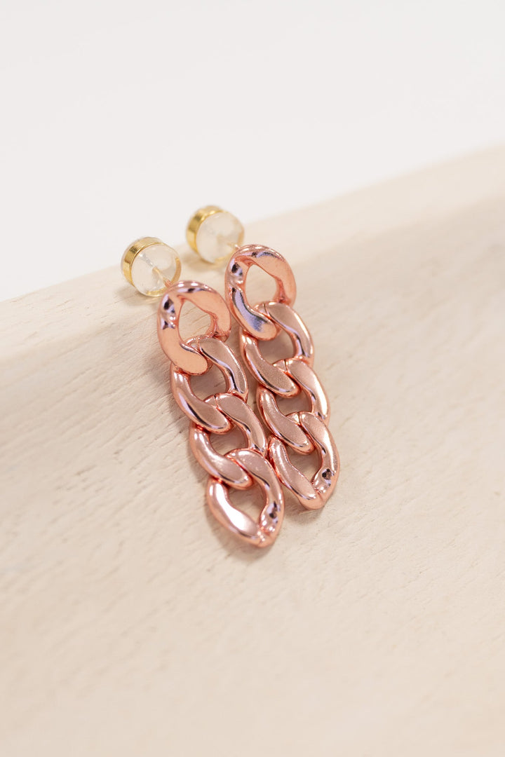 Alexa Earrings - Liquid Metallic Flamingo