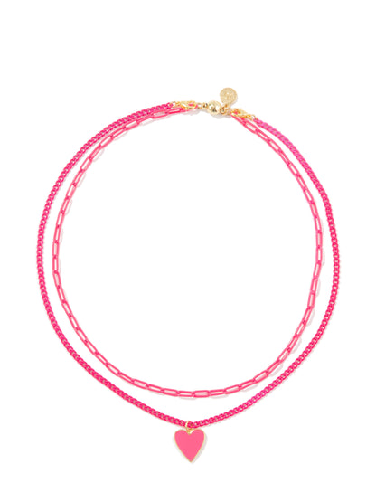 Our Time Necklace - BAR Babe Pink