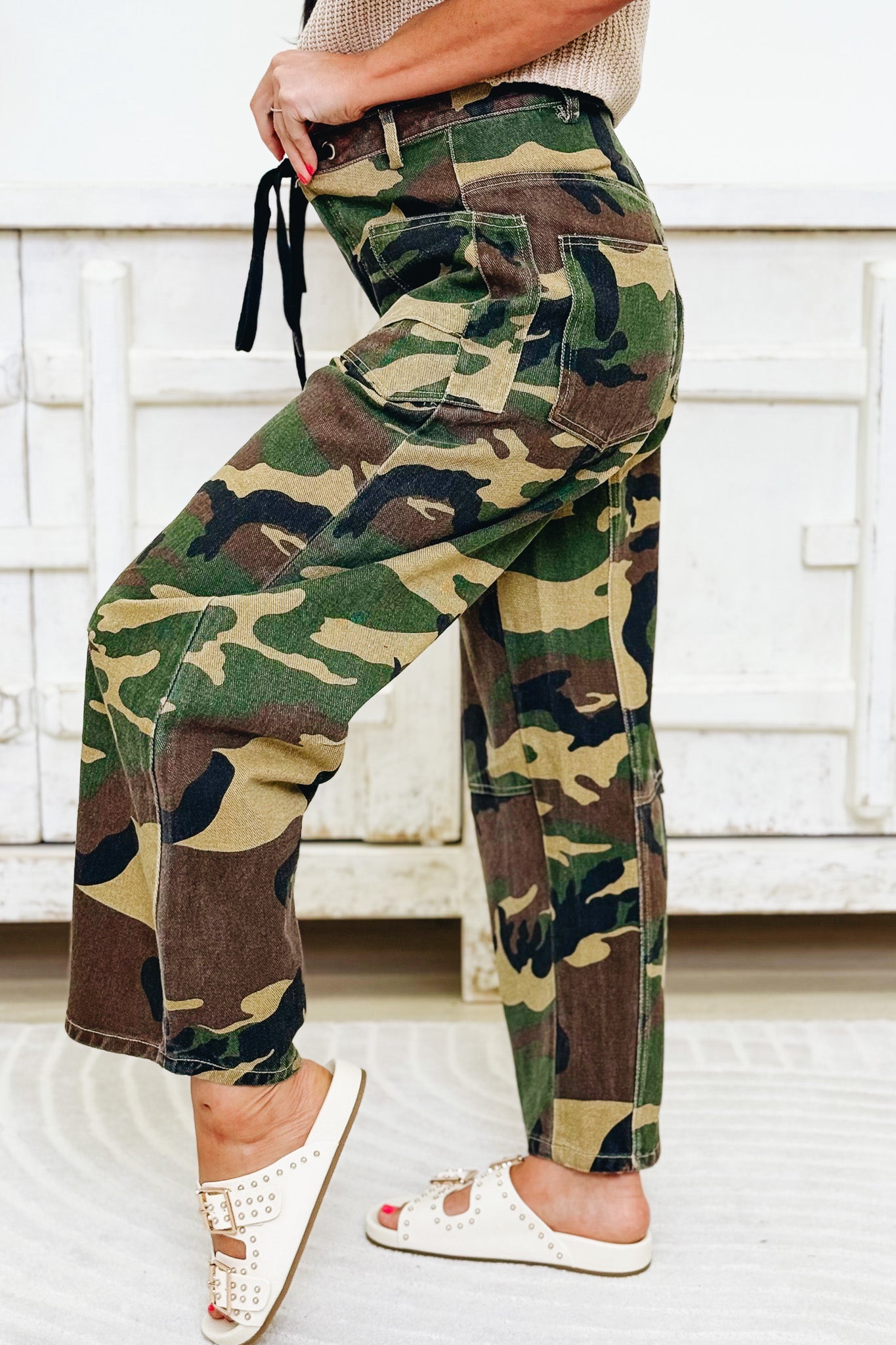 Wild Journey Camo Barrel Jeans