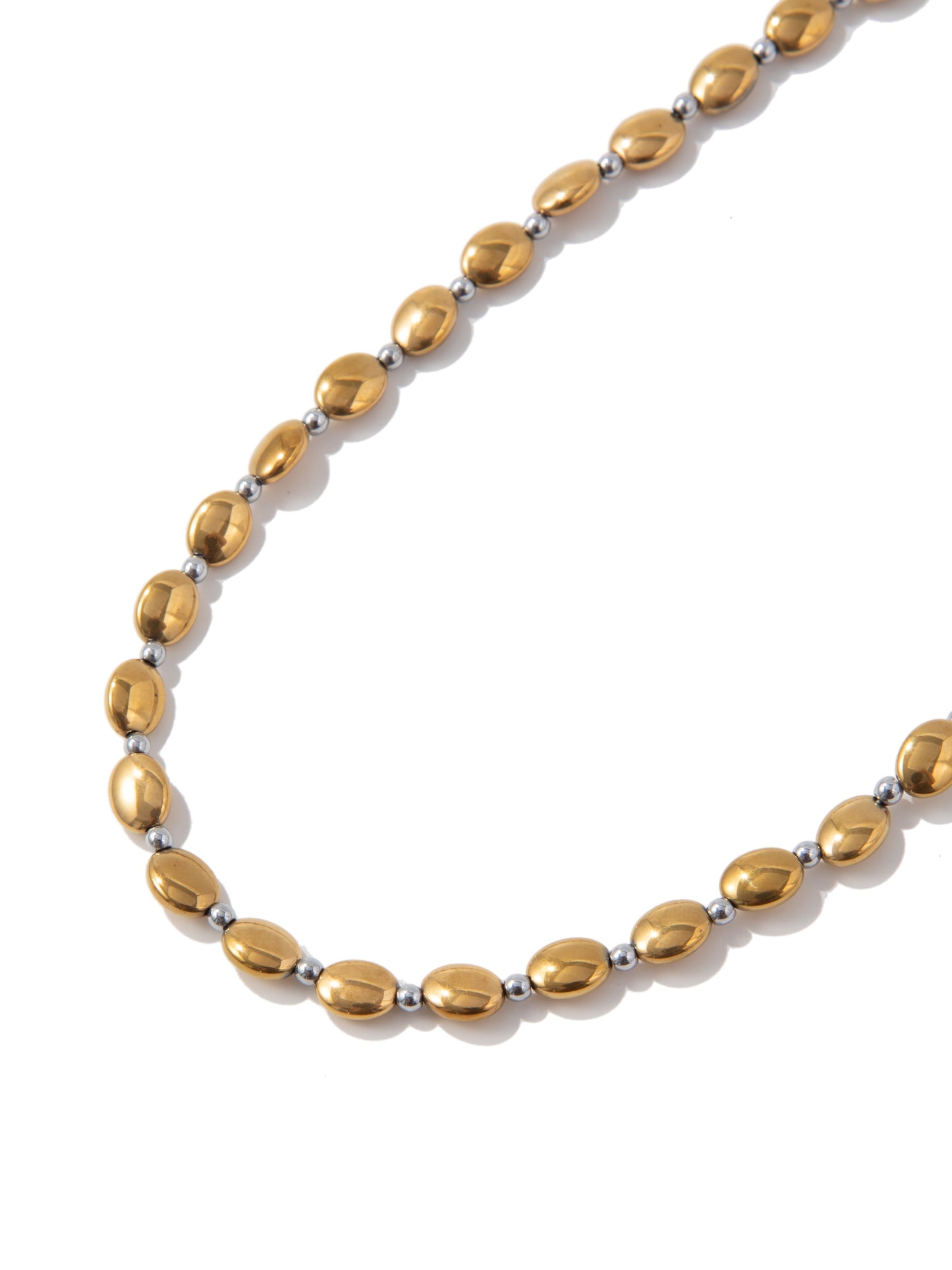 Gold Drops Necklace - Silver Gold