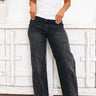 Bella By YMI - Relaxed Rise Wide Leg Jeans - Black Denim - By Alexa Rae