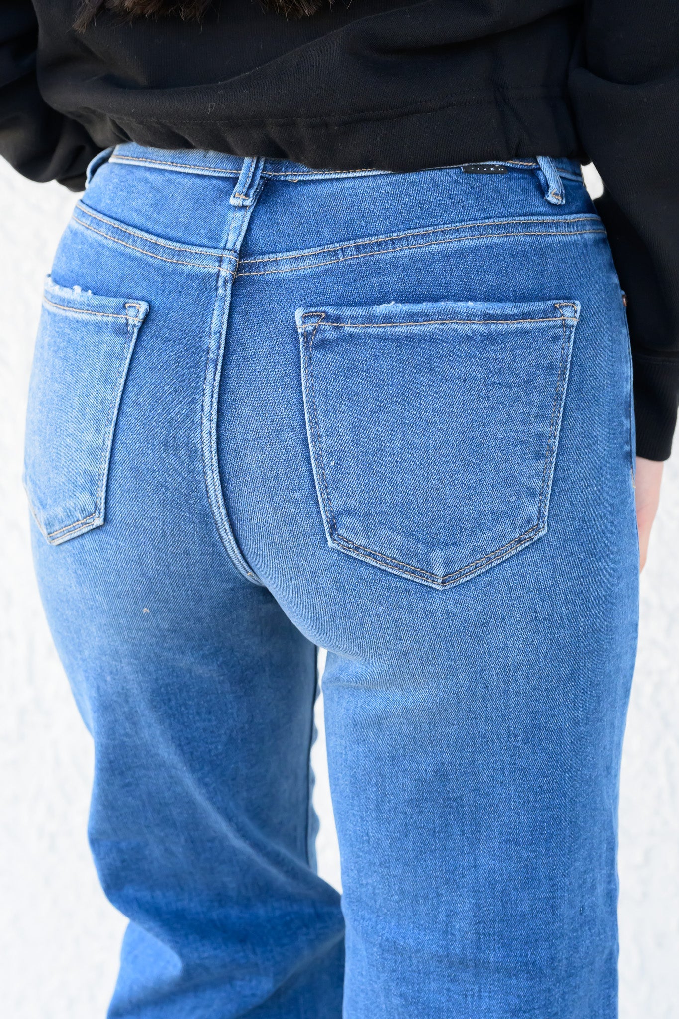 The Alice By Risen - High Rise Crop Wide Leg Jeans - Dark