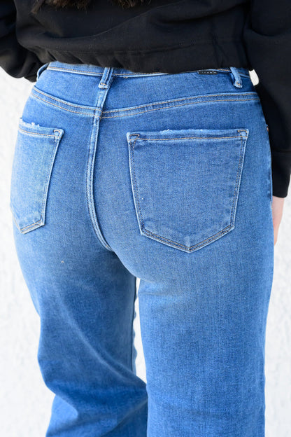 The Alice By Risen - High Rise Crop Wide Leg Jeans - Dark