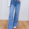 Off The Clock By Risen - Tummy Control Wide Flare Jeans - Medium