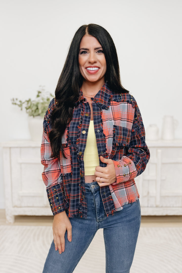 Mix & Patch Button Down Top