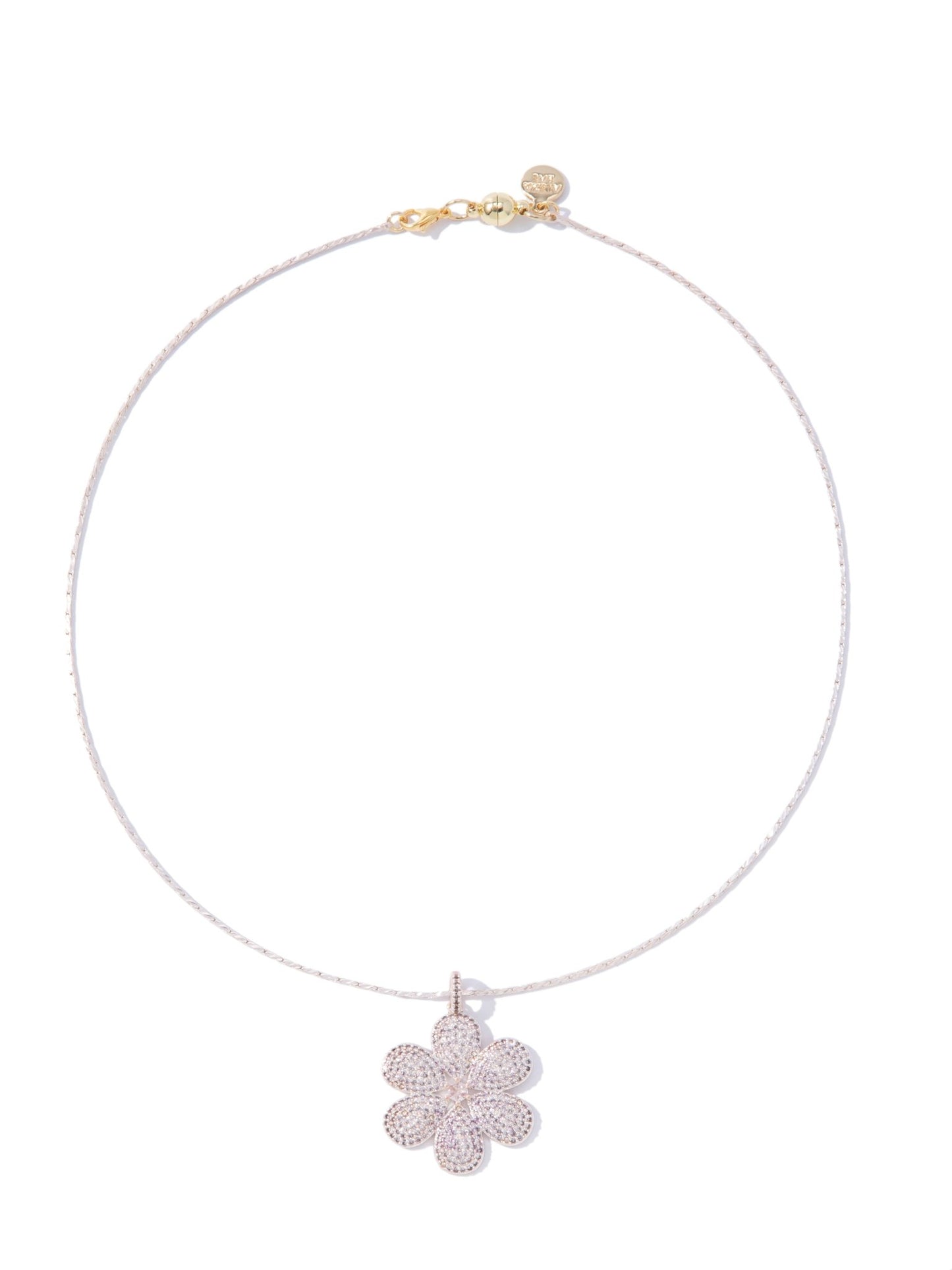 Blossom Flower Necklace - Metallic Whisper - By Alexa Rae