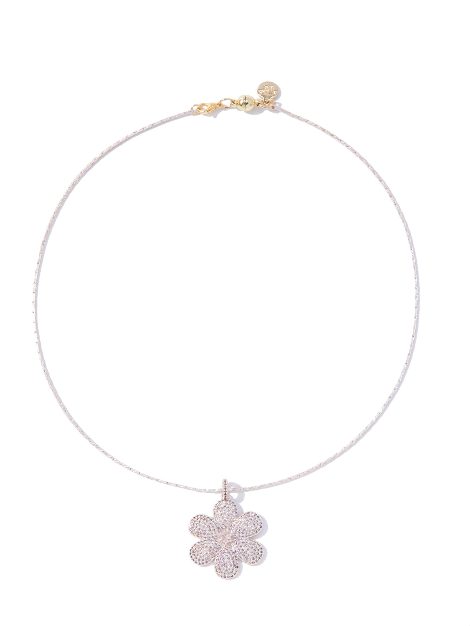 Blossom Flower Necklace - Metallic Whisper - By Alexa Rae