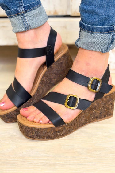 Blowfish Ali Platform Sandals - Black - By Alexa Rae