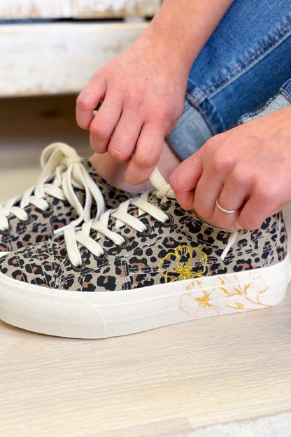 Blowfish Sadie Sun Sneakers - Tan Leopard - By Alexa Rae