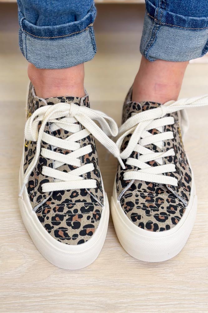Blowfish Sadie Sun Sneakers - Tan Leopard - By Alexa Rae