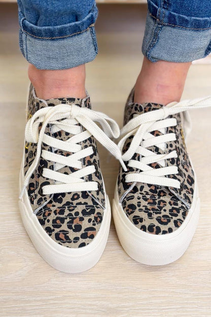 Blowfish Sadie Sun Sneakers - Tan Leopard - By Alexa Rae