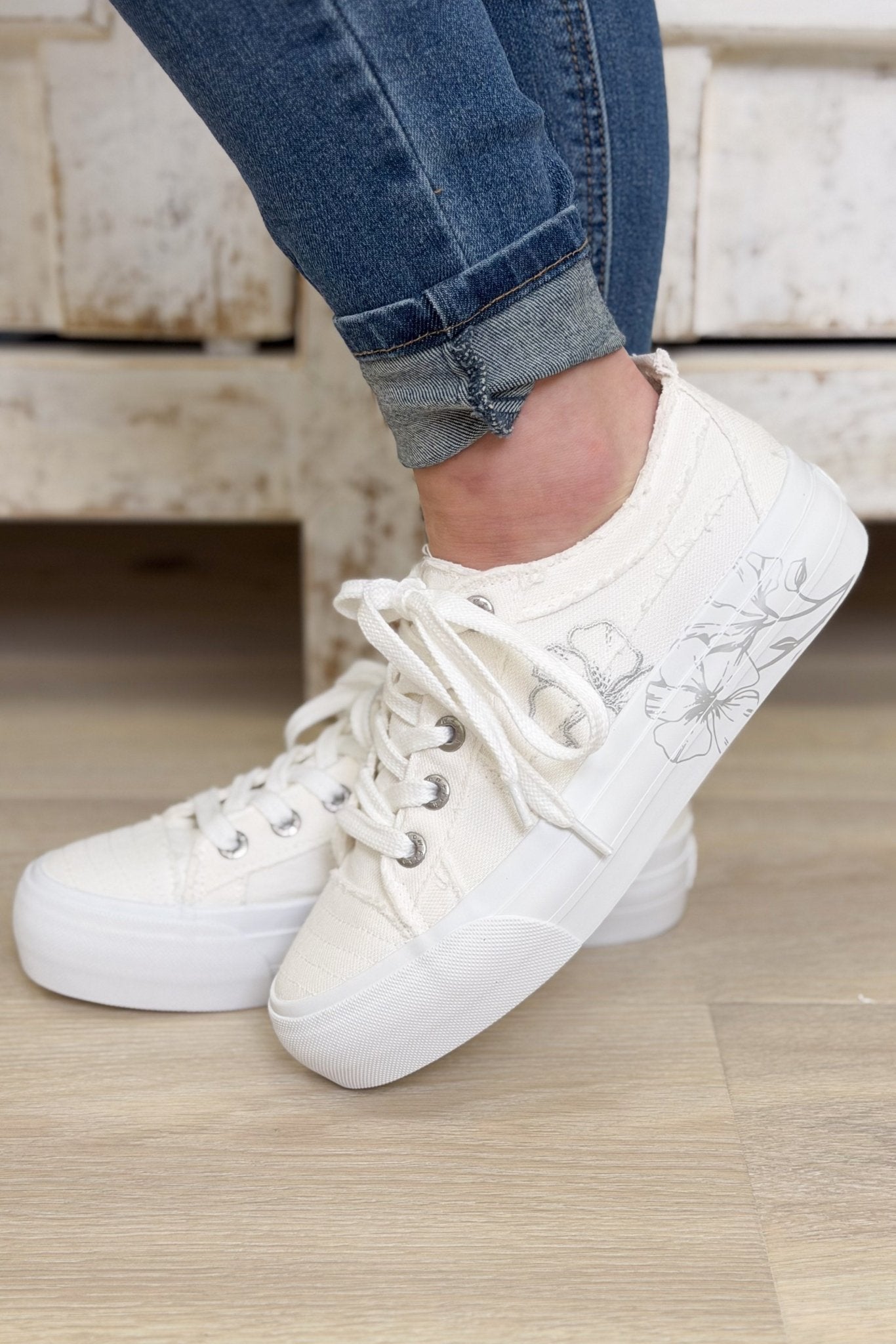 Blowfish Sadie Sun Sneakers - White - By Alexa Rae