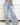 Bold Line Babe Frayed Wide Leg Pants - Denim - By Alexa Rae