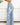 Bold Line Babe Frayed Wide Leg Pants - Denim - By Alexa Rae