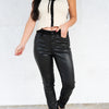 Half The Fun By Judy Blue - Faux Leather & Denim Skinny Jeans