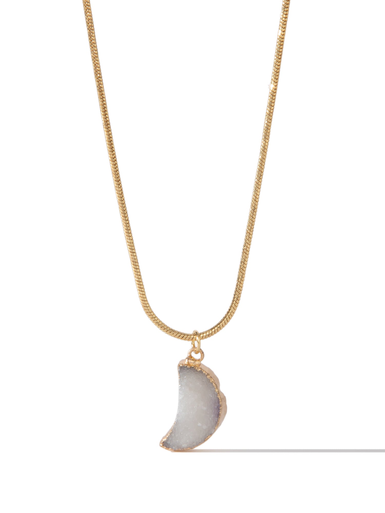 Anabella Necklace - Gold White Moon