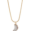 Anabella Necklace - Gold White Moon