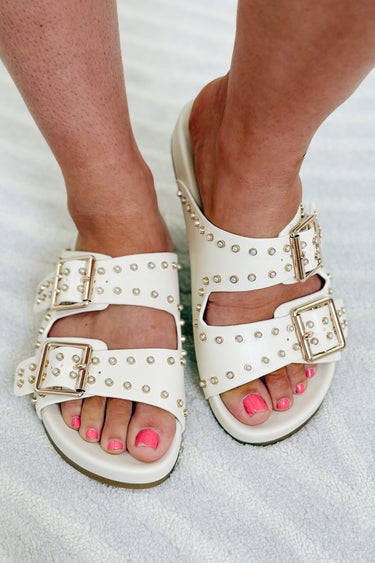MIA Brooklyn Flat Sandals - Bone