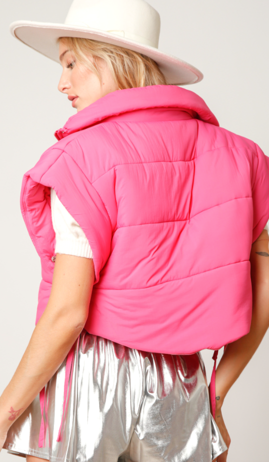 Array Poppin' My Collar Puffer Vest - 2 Colors!