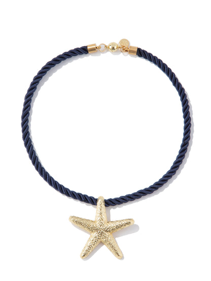 Biscayne Bay Necklace Starfish - Navy