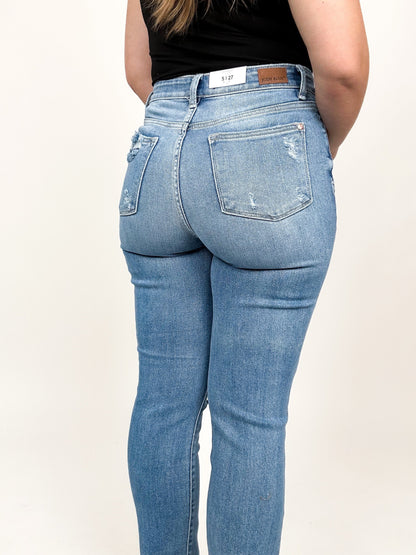 Judy Blue 90's Hi Rise Slim Straight Leg Jeans