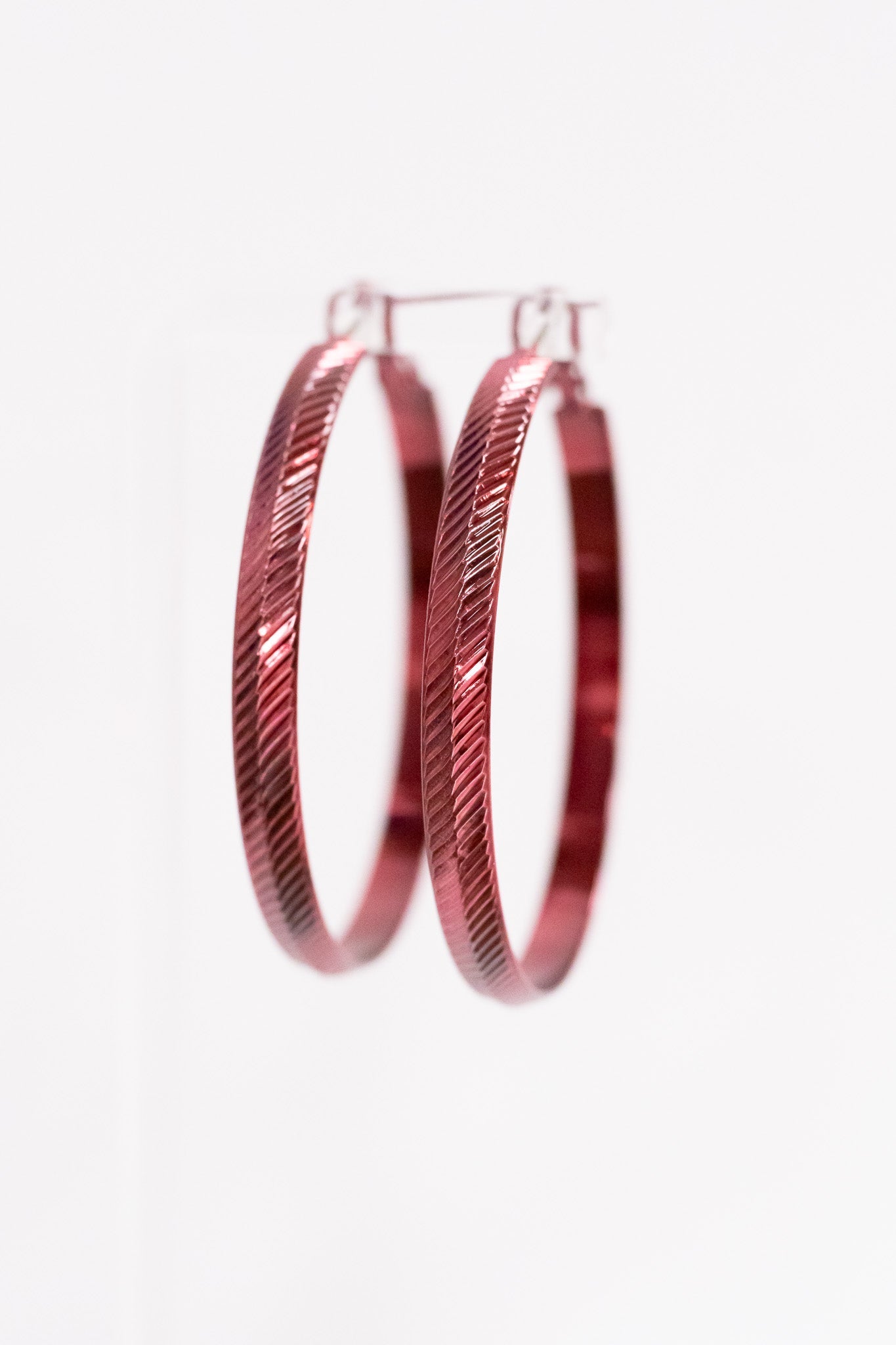 Jenny Earrings - Metallic Burgundy