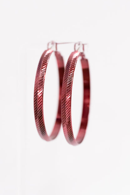 Jenny Earrings - Metallic Burgundy