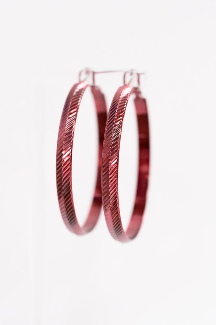Jenny Earrings - Metallic Burgundy