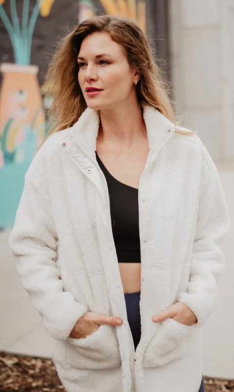 Oversized Sherpa Jacket - 2 Colors!