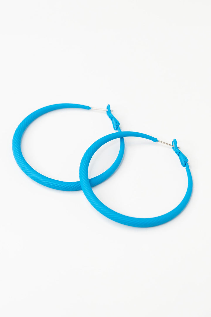 Lola Earrings - Matte Sky Blue