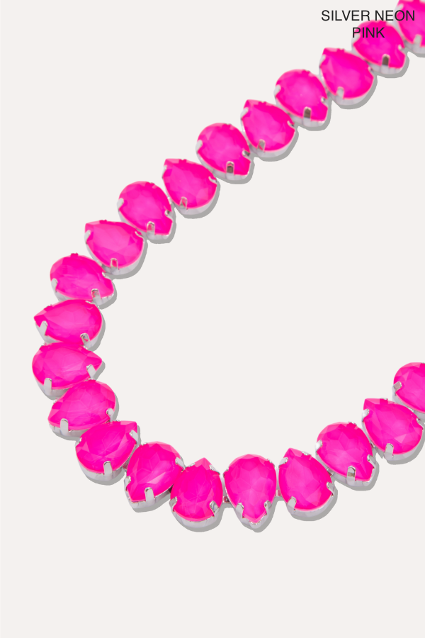The BABE Neon Crystal Necklace - Multiple Colors!